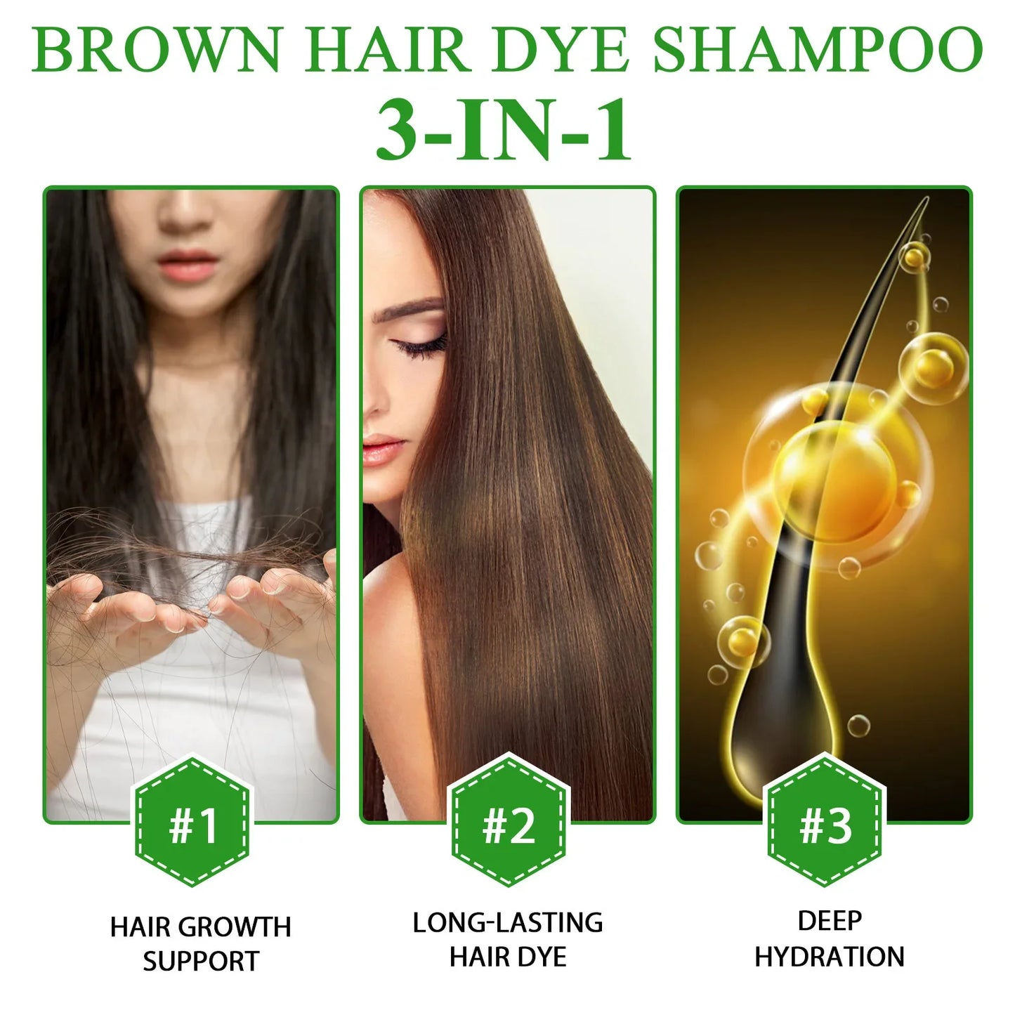 3 In 1 Organic Natural Hair Dye