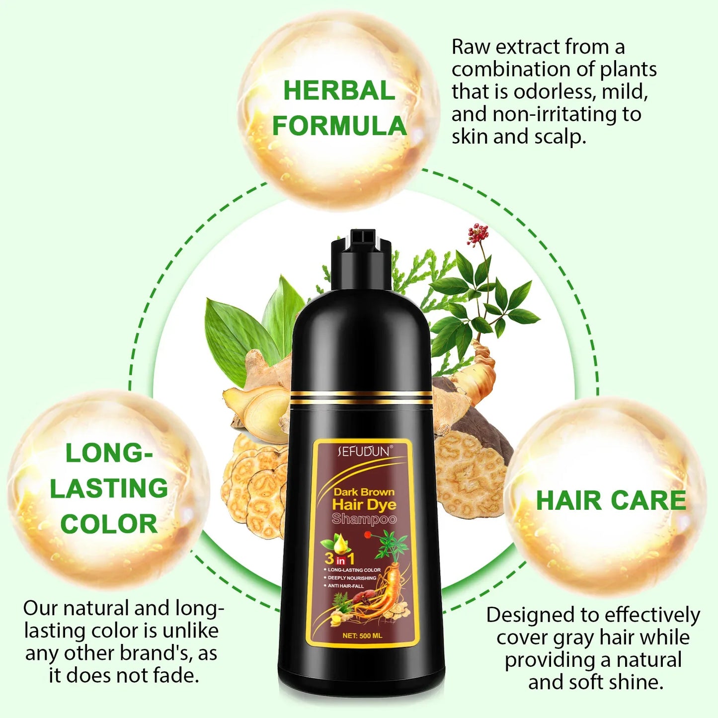 3 In 1 Organic Natural Hair Dye